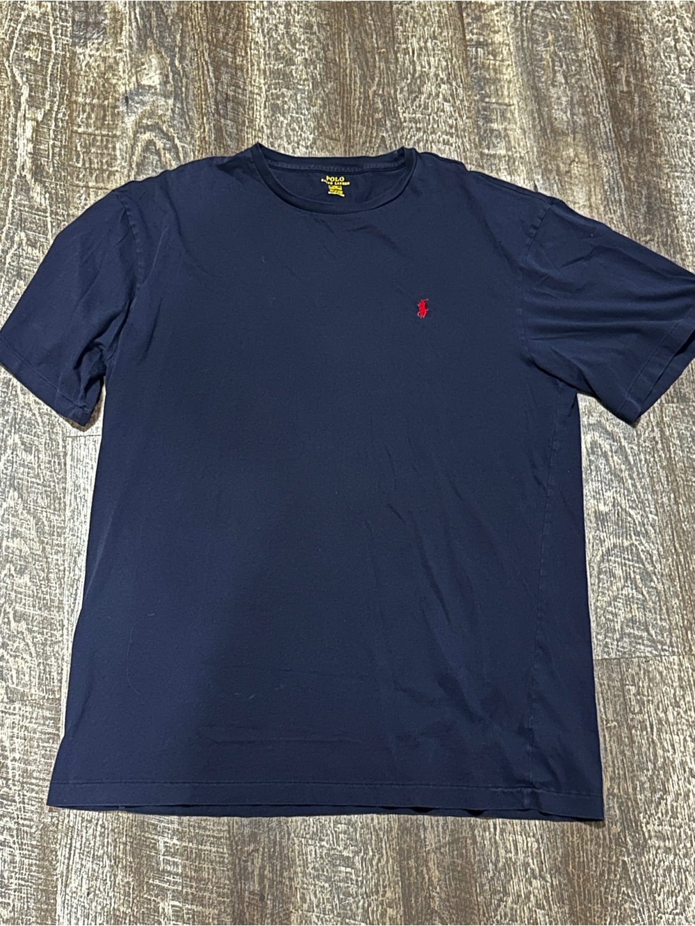 Polo Ralph Lauren Navy Blue Logo T-Shirt Tee Size Large Tall 100% Cotton